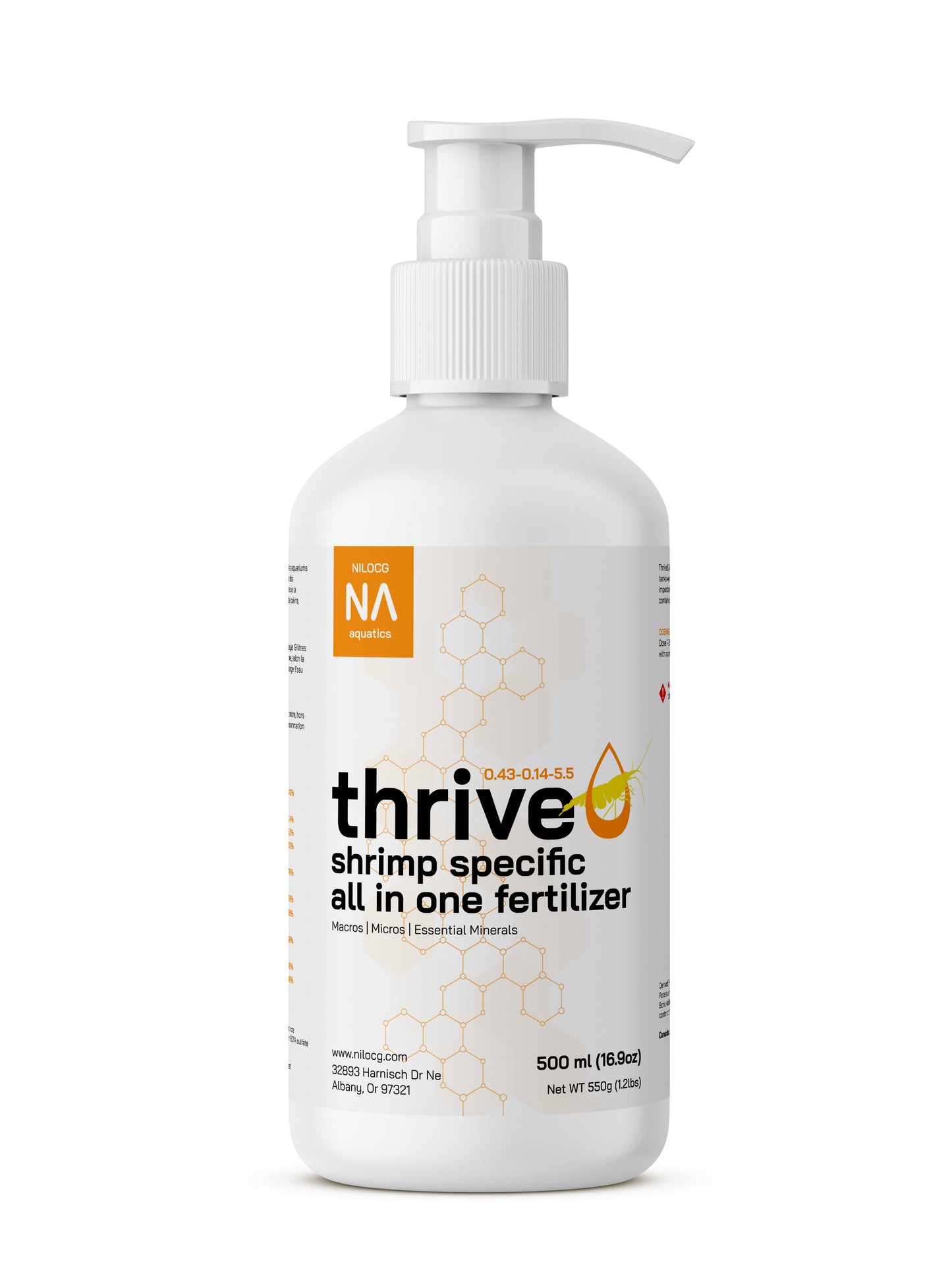 thrive aquarium plant fertilizer NA Thrive S All-in-One Shrimp Specific Liquid Aquarium Plant Fertilizer 2000mL (1/2 Gallon)